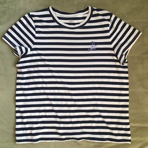 Madewell Lavender Embroidered Northside VintageTee
